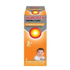 Nurofen 100mg/5ml aroma de portocale 3 luni +, 200ml, Reckitt Benckiser